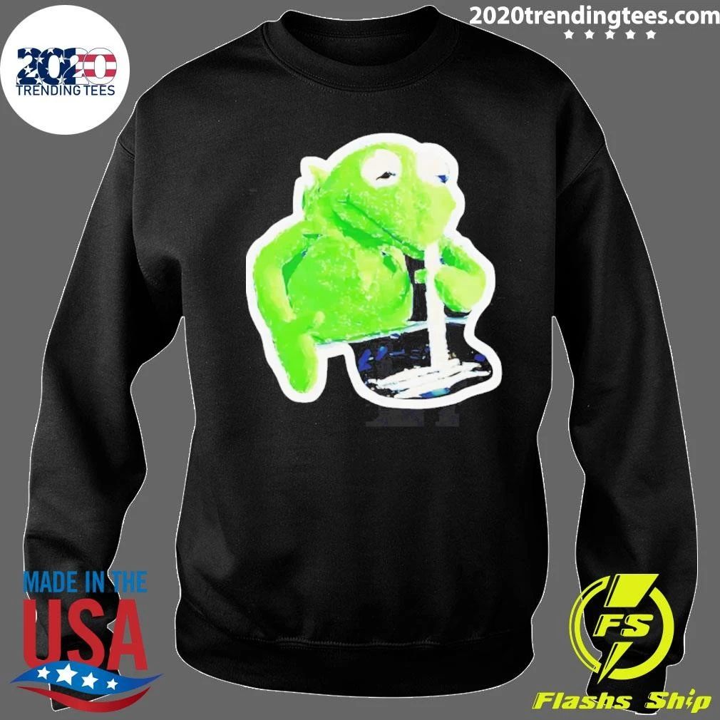 Kermit The Frog Snorting Lines Weed Funny Shirt