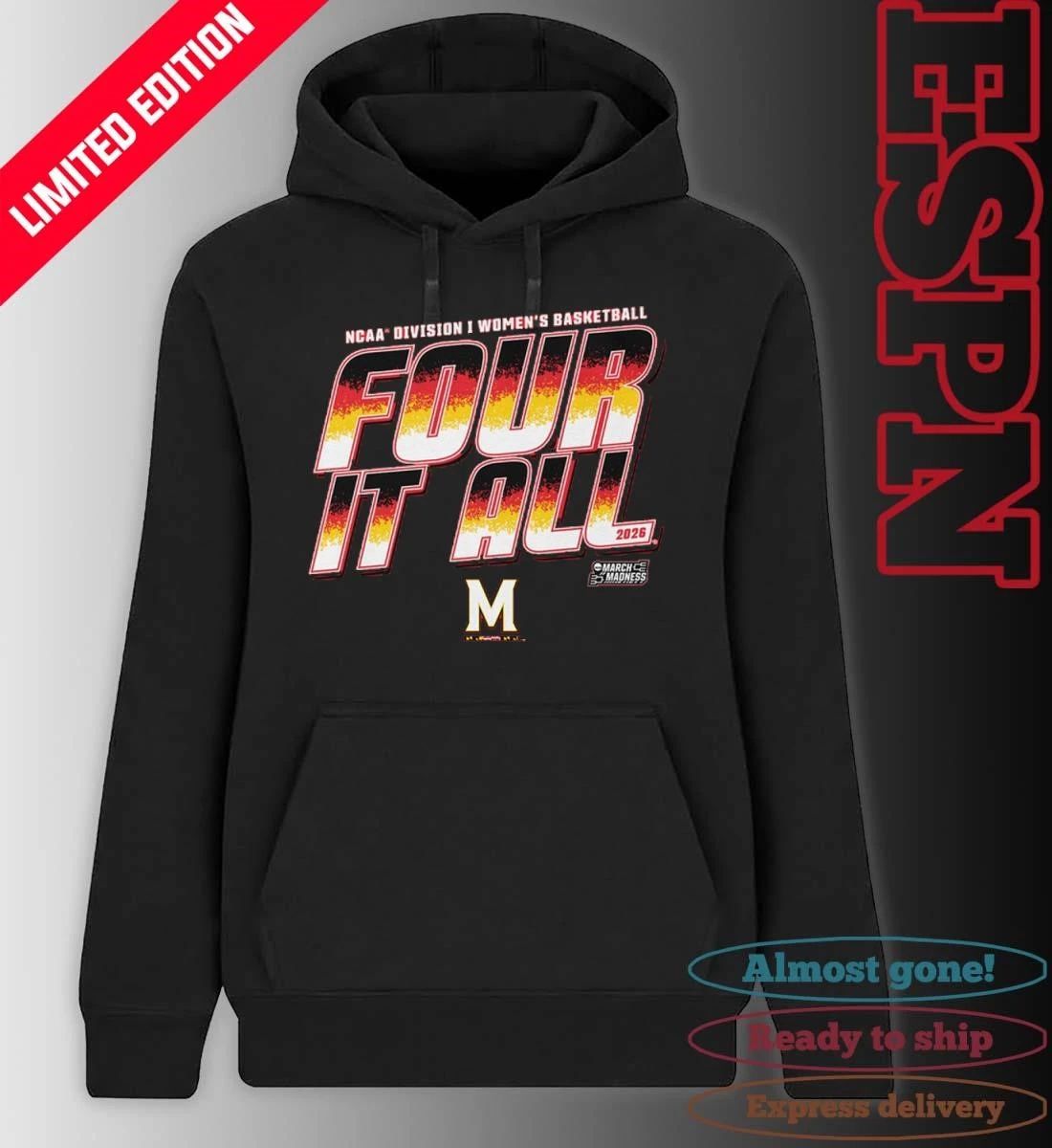 Maryland Women’s Basketball Four It All 2026 March Madness Shirt