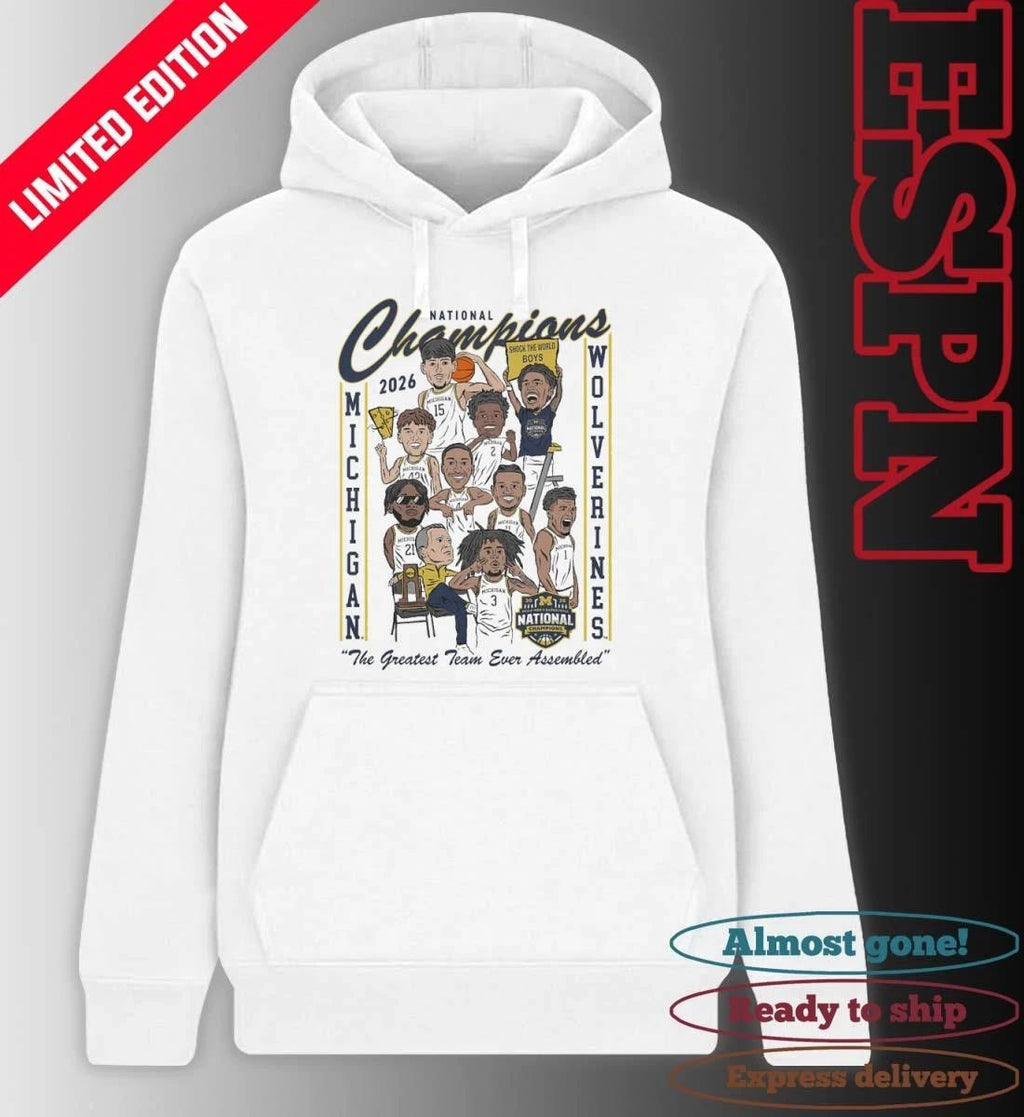 2026 Men’s Basketball National Champions – Cartoon Team Shirt