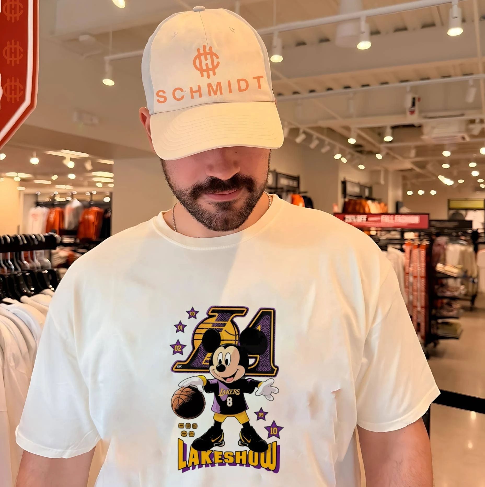 Mickey X Lakeshow Los Angeles Lakers cartoon shirt
