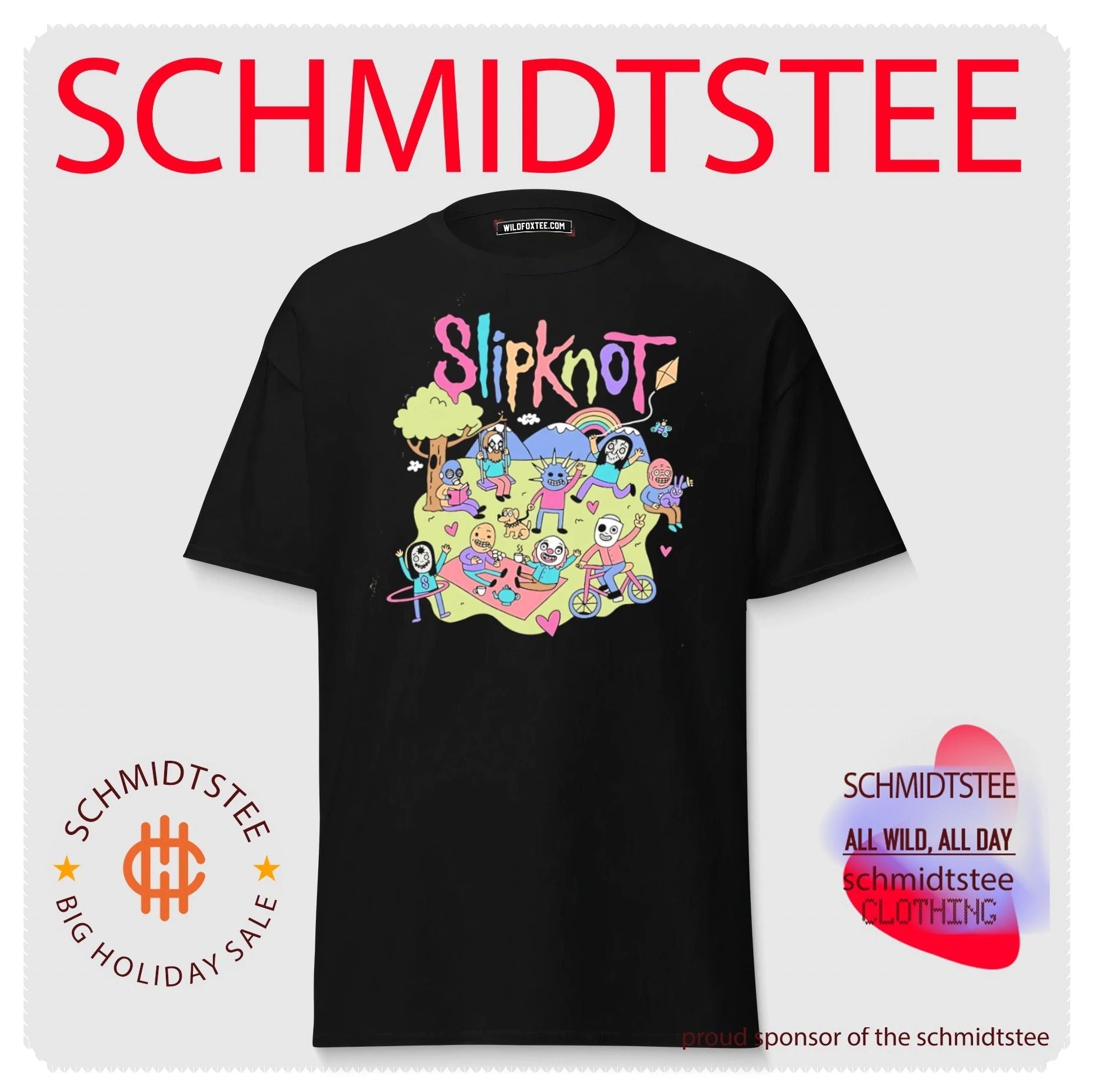 Slipknot cartoon characters shirt