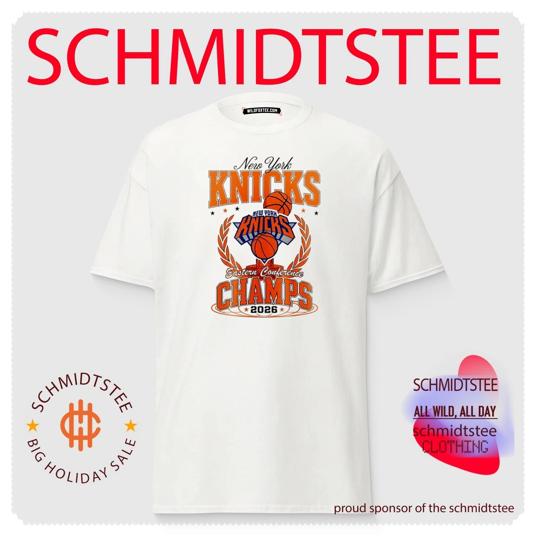 New York Knicks 2026 Eastern Conference Champions Trophy basketball shirt
