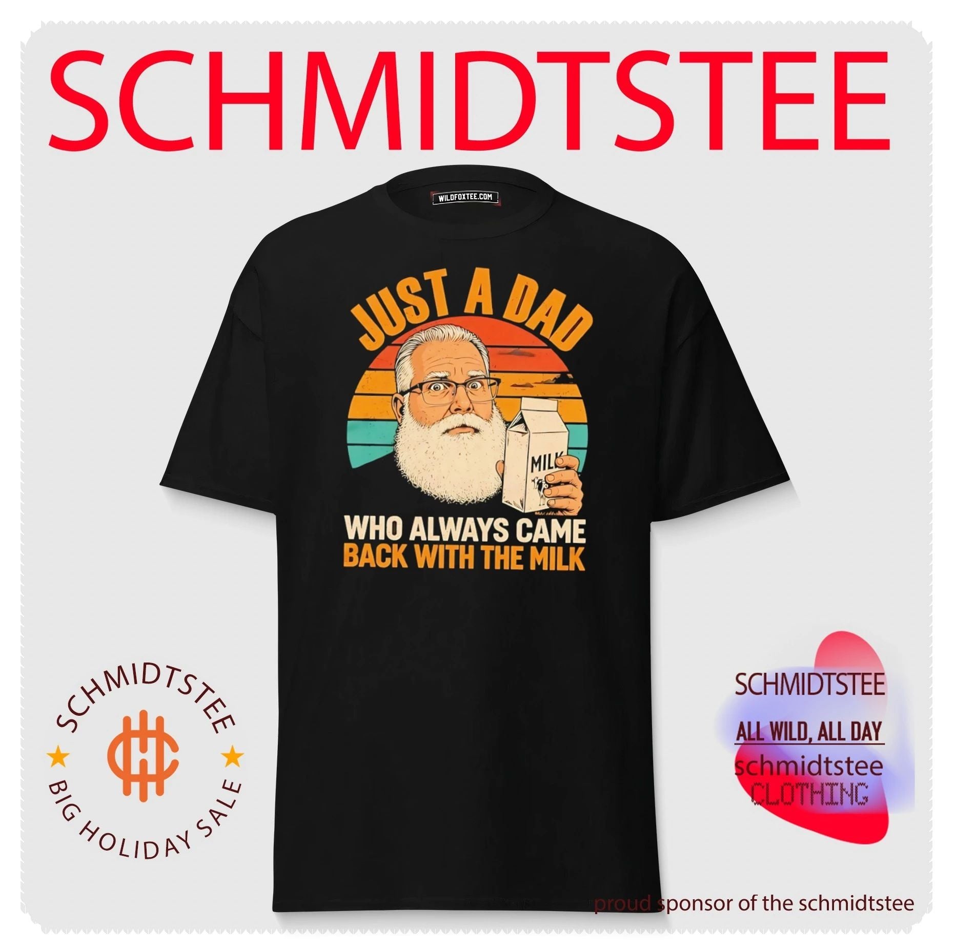 Just a dad who always came back with the milk vintage graphic shirt