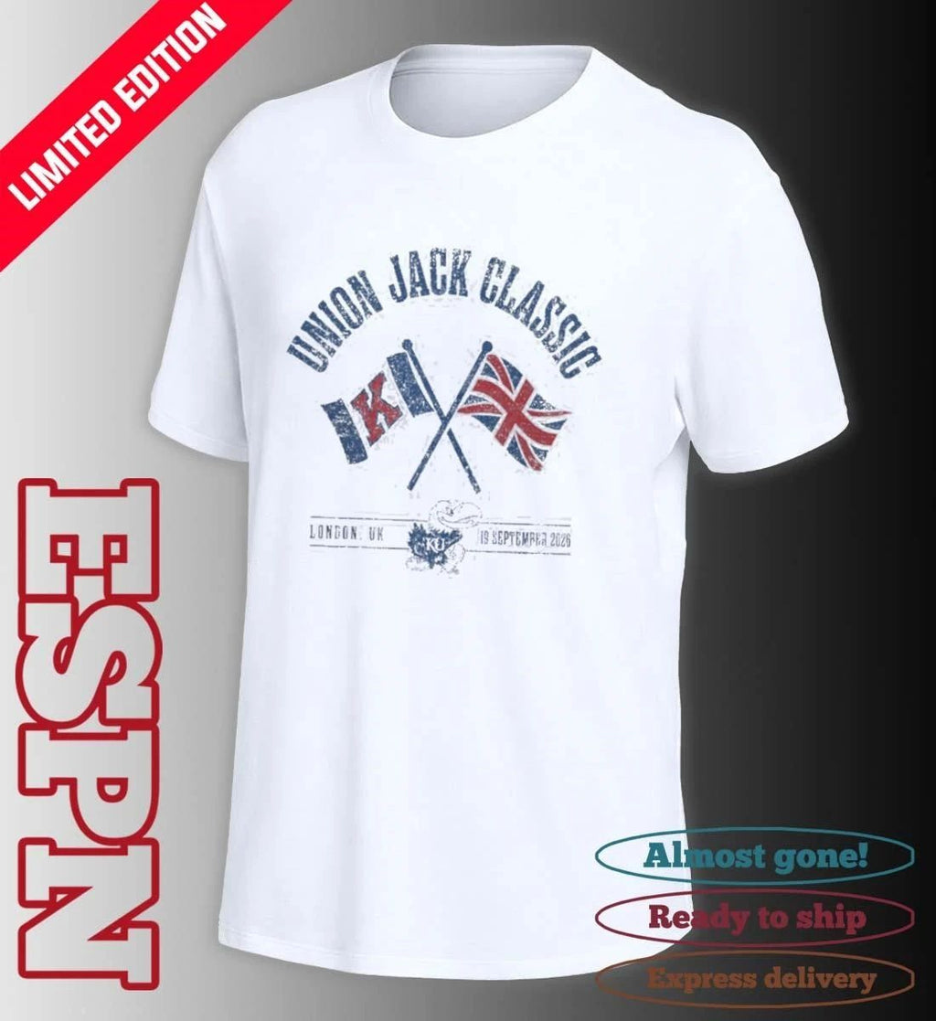 University Of Kansas Football 2026 London Union Jack Classic Bound Shirt