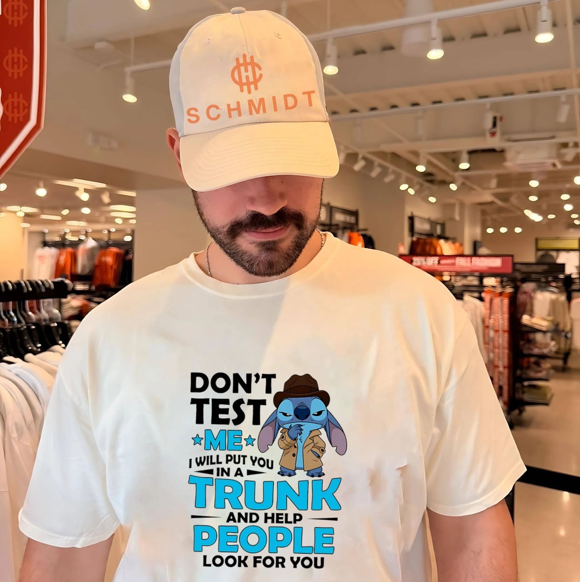 Don’t test me I will put you in a trunk and help people look for you Stitch shirt