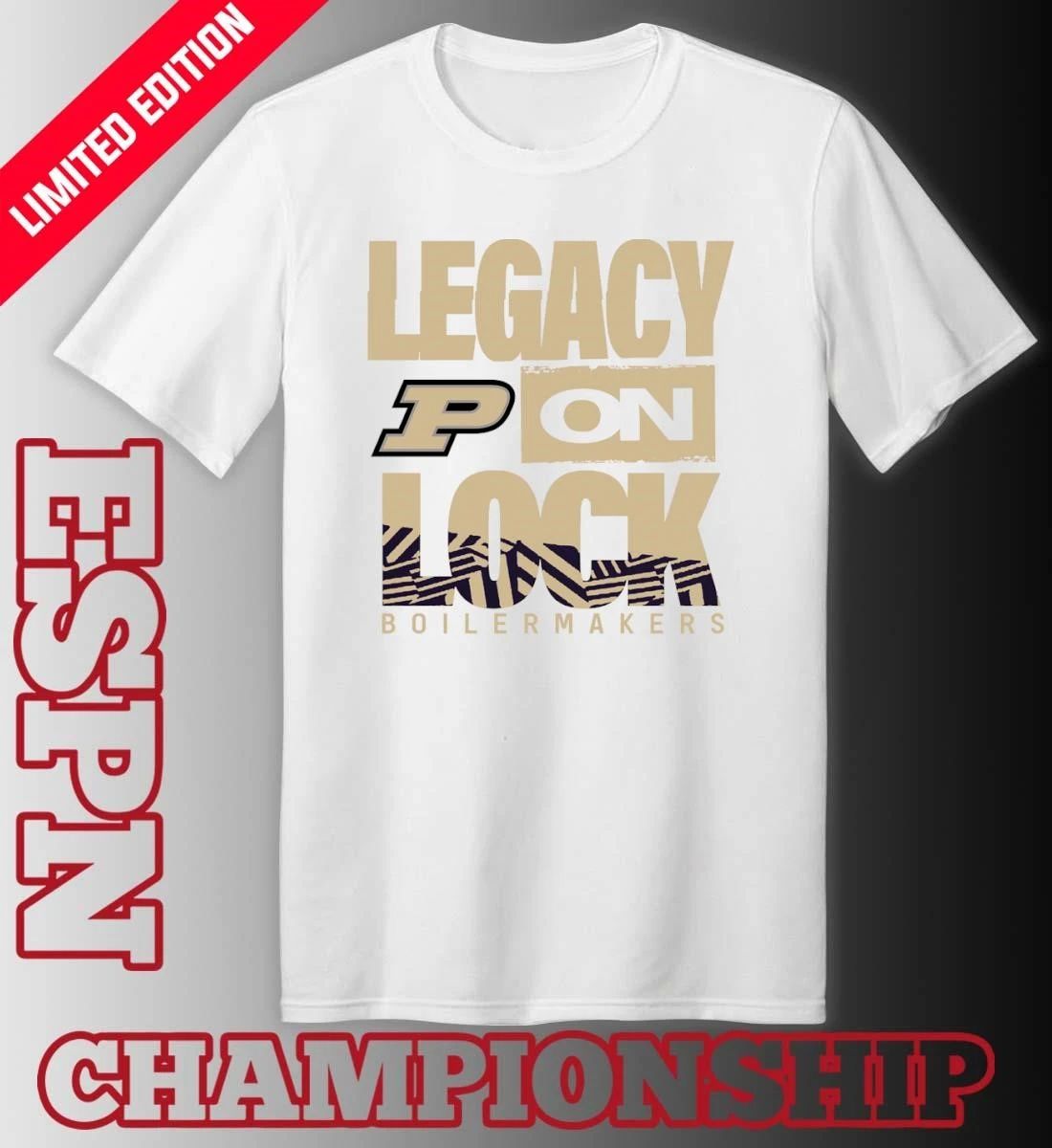 Purdue Boilermakers Basketball Legacy On Lock Bench T-Shirt