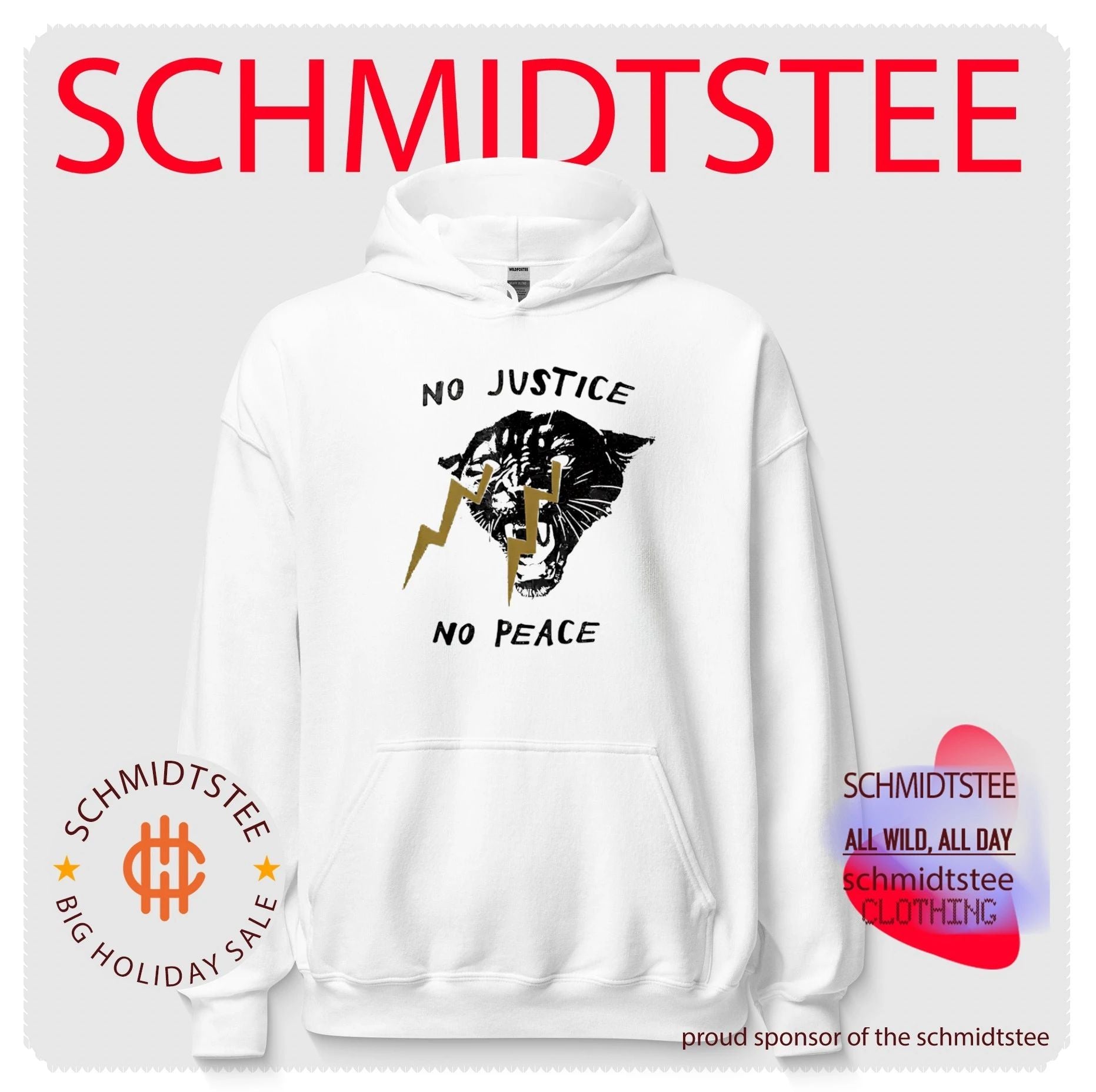 No Justice No Peace Panther Lightning Bolt shirt