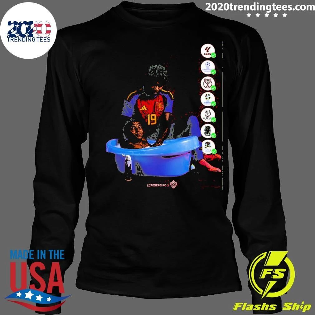Lamine Yamal Bathing Kylian Mbappe Spain Soccer World Cup 2026 Meme Shirt
