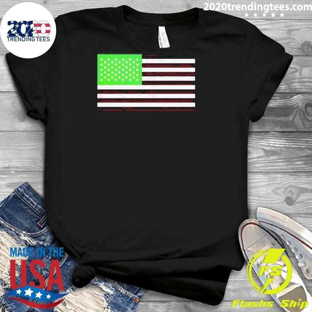 Algae Reflecting Pond United States National Flag Usa 4th Of July Shirt