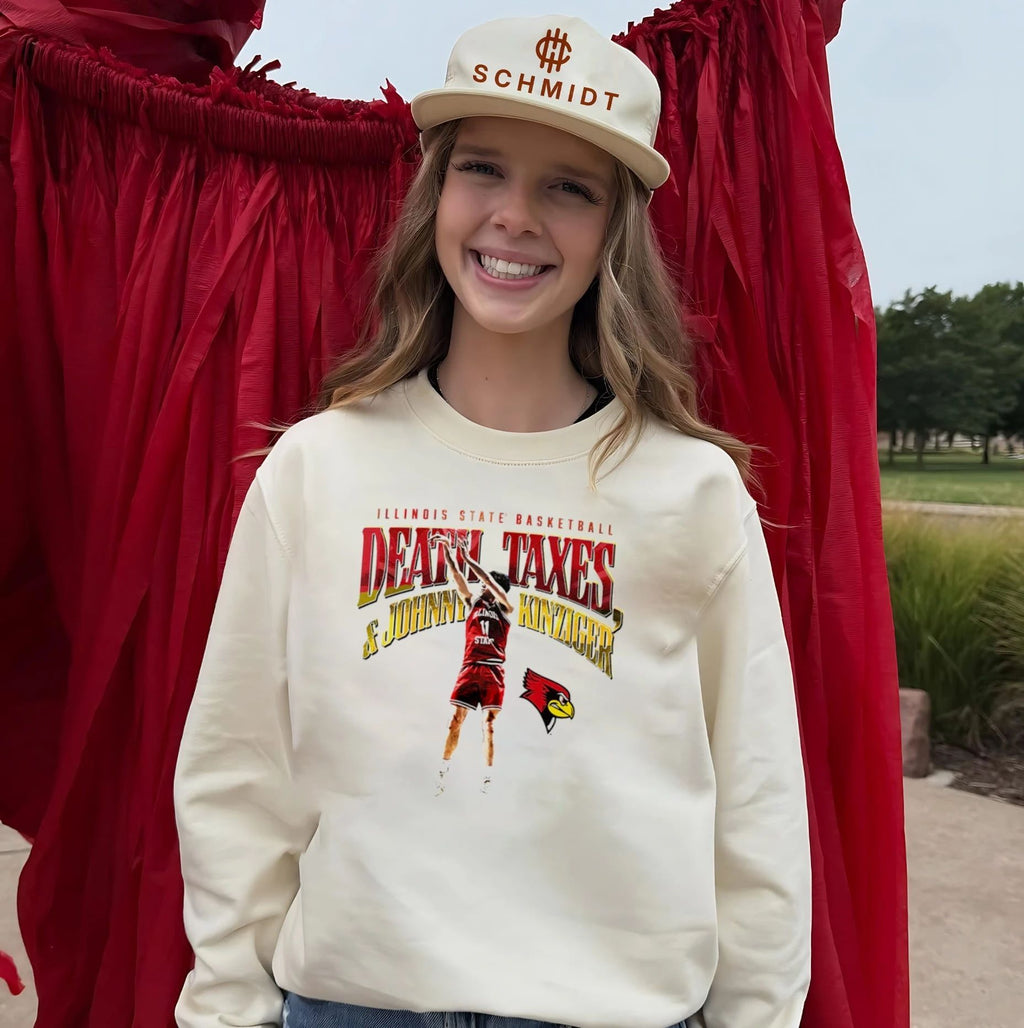 Death Taxes and Johnny Kinziger Illinois State Basketball shirt