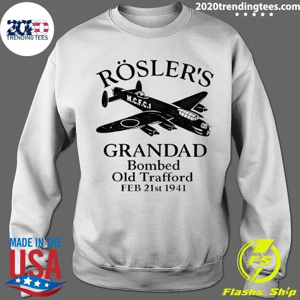 Rosler’s Grandad Bombed Old Trafford Feb 21st 1941 Shirt