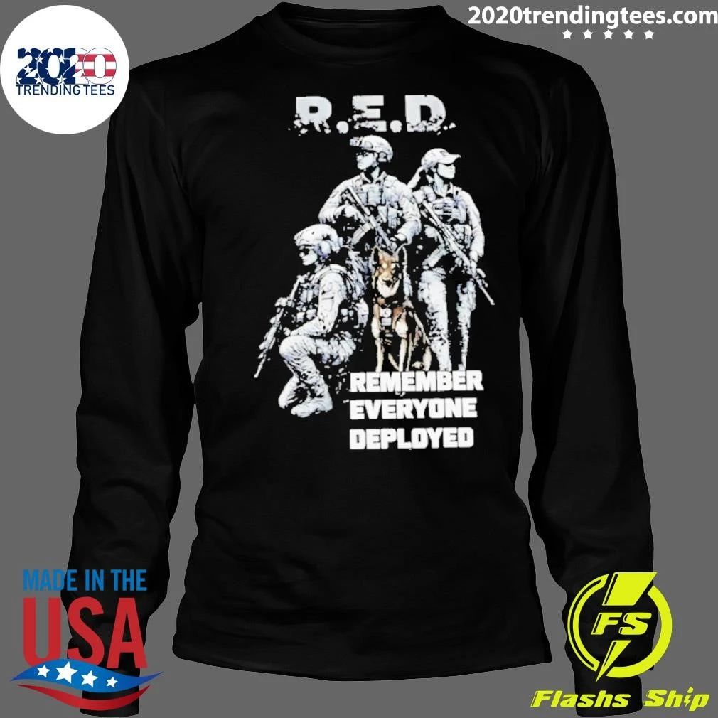 Red Remember Everyone Deployed Military Shirt