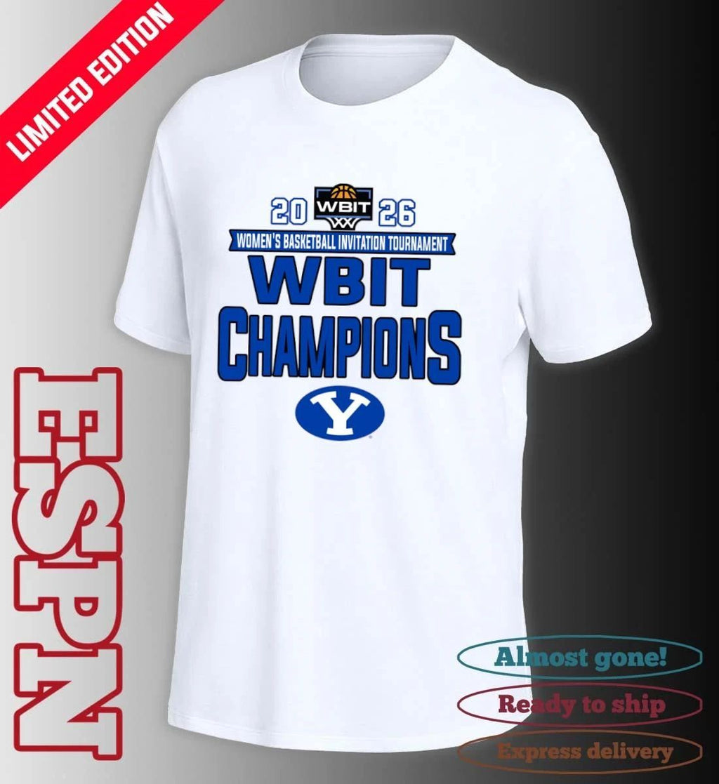 BYU Cougars 2026 WBIT Women’s Basketball Invitation Tournament Champions Locker Room T-Shirt