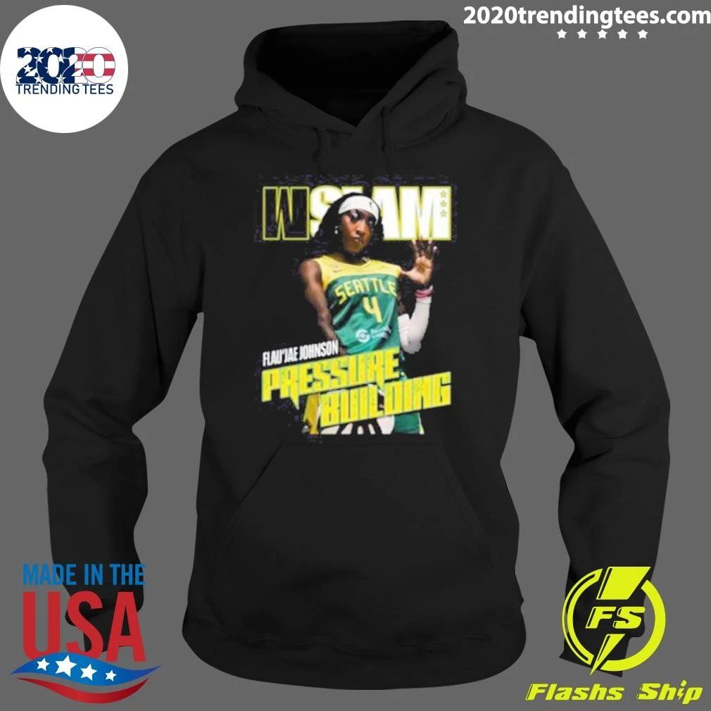 WSLAM Flau’jae Johnson Pressure Building Seattle Storm Shirt