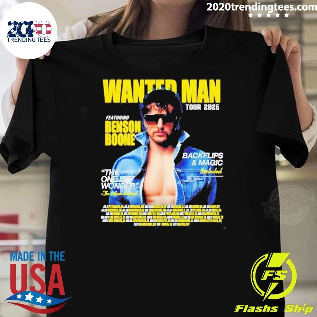 Featuring Benson Boone Wanted Man Tour Concert The One Hit Wonder 2026 Shirt