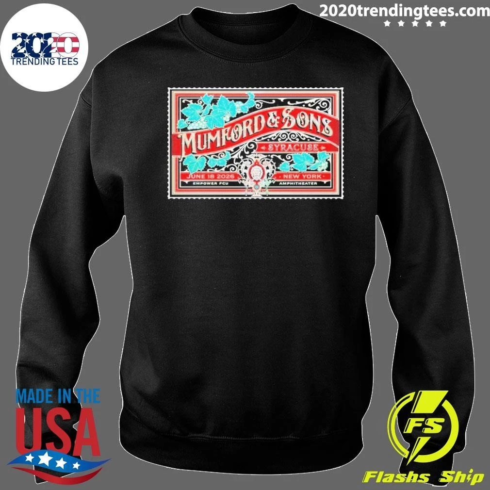 Mumford And Sons June 18 2026 Empower Federal Credit Union Amphitheater At Lakeview In Syracuse Ny Poster Shirt
