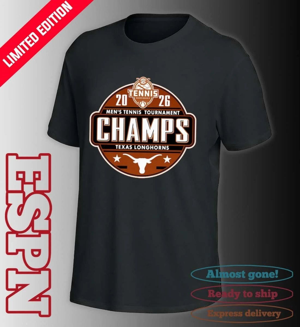 Texas Longhorns 2026 SEC Men’s Tennis Tournament Champions Locker Room T-Shirt