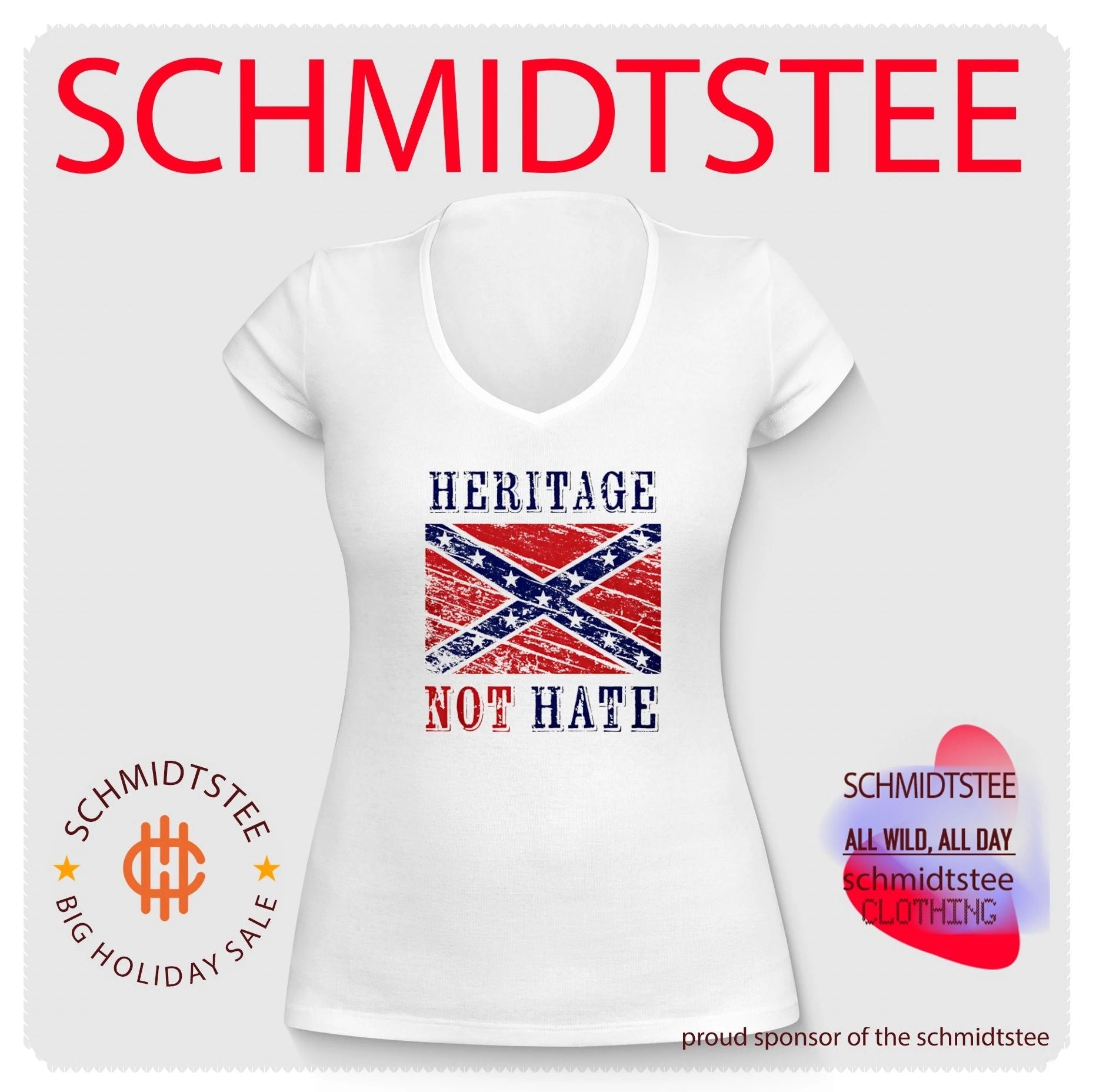 Heritage Not Hate Confederate Flag Southern shirt