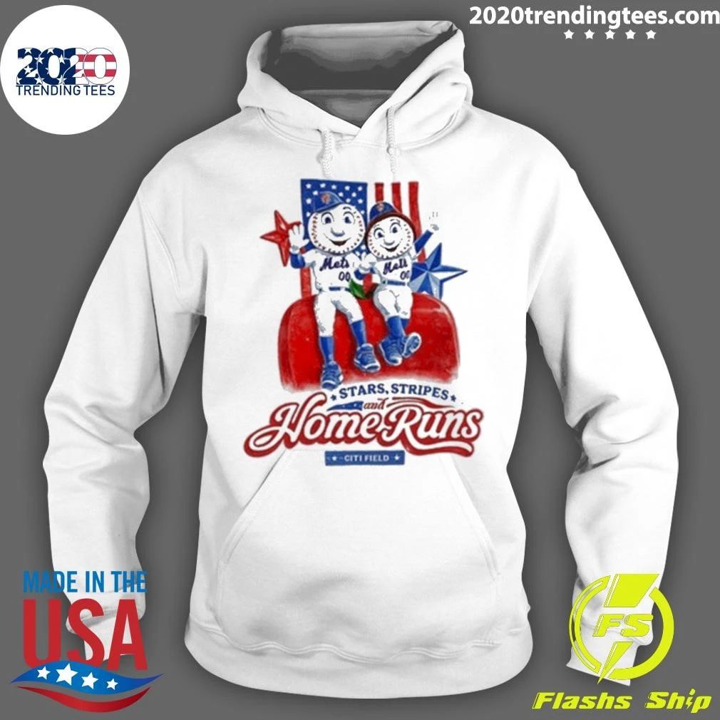 New York Mets Stars Stripes And Home Runs Tee Shirt