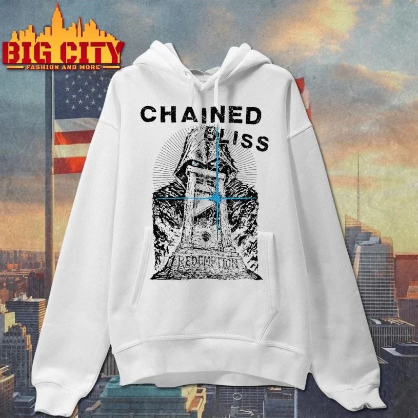 Chained Bliss Redemption Guillotine Hooded Reaper Heavy Metal Graphic T shirt