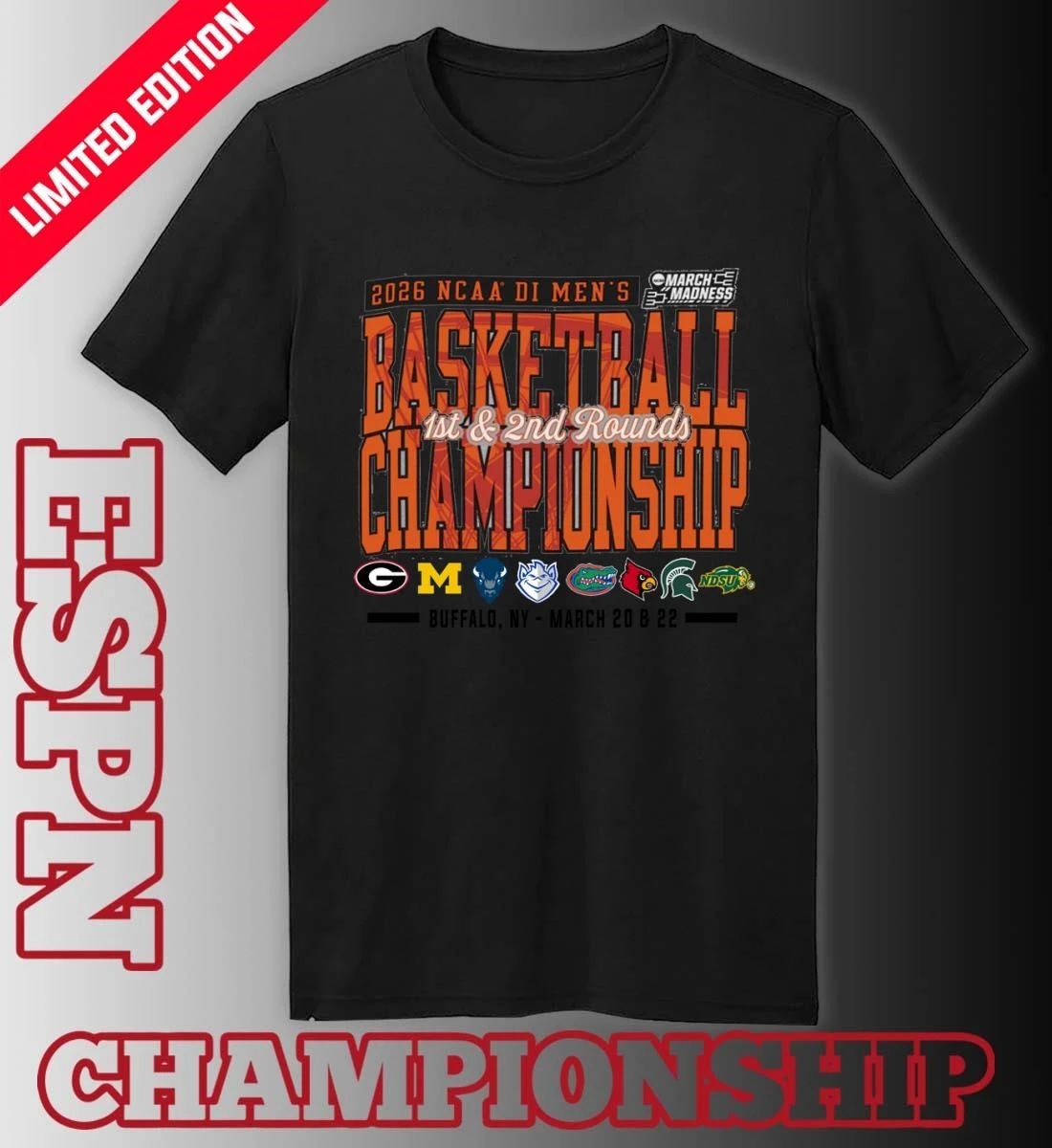 Buffalo, NY 2026 NCAA DI Men’s Basketball Championship – March 20 & 22 T-Shirt