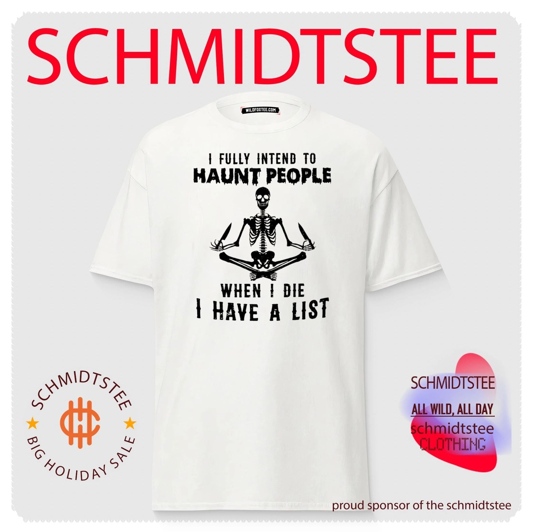 I fully inted to haunt people when I die I have a list skeleton shirt