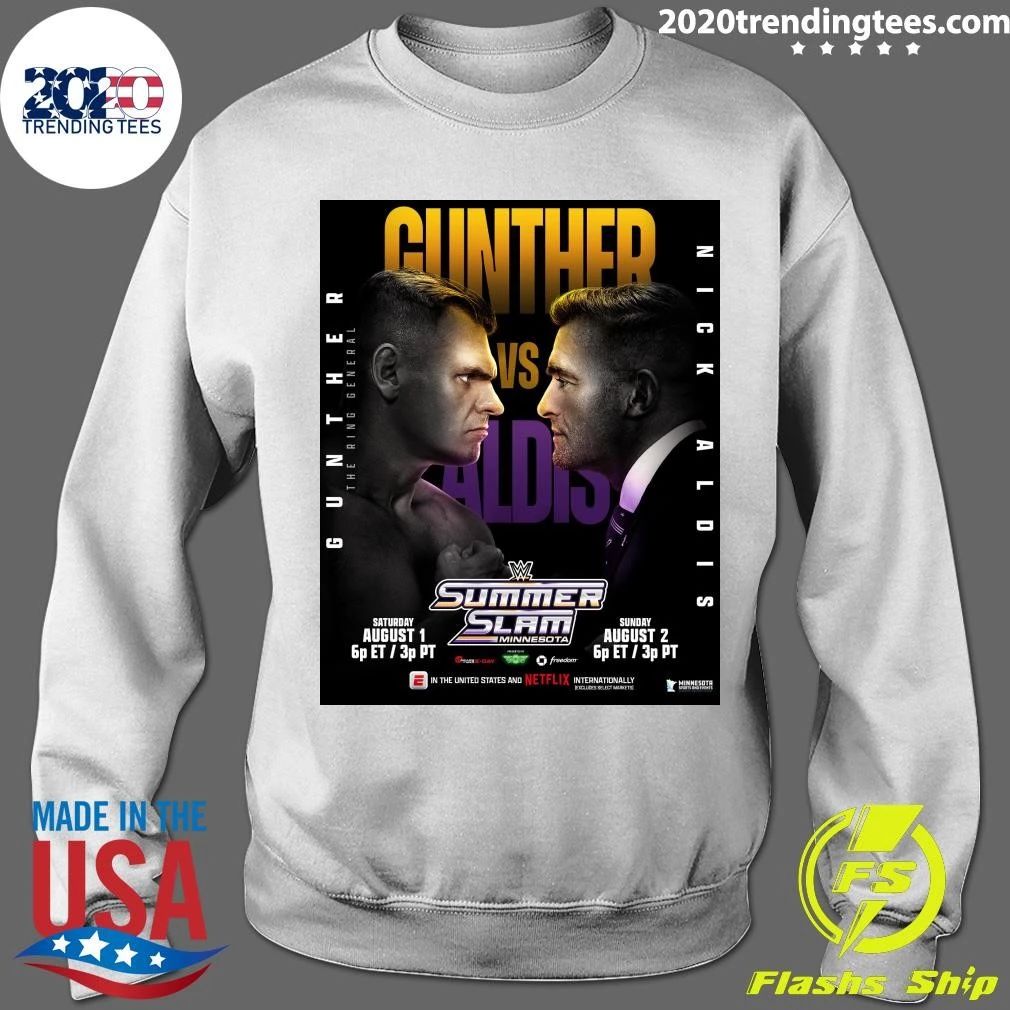 Gunther Vs. Nick Aldis Is Set For Summerslam August 1-2, 2026 Shirt