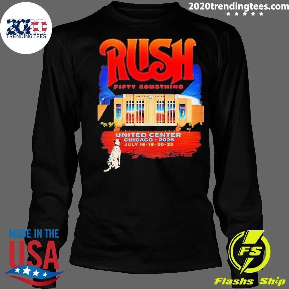Rush Chicago IL At United Center On July 16 18 20 22 Fifty Something Tour 2026 Shirt