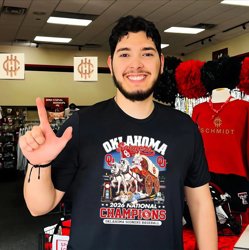 Oklahoma Sooners National Champions Baseball 2026 mascot shirt