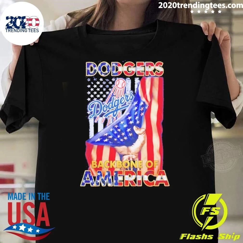 Dodgers Backbone Of America Mlb Baseball Shirt