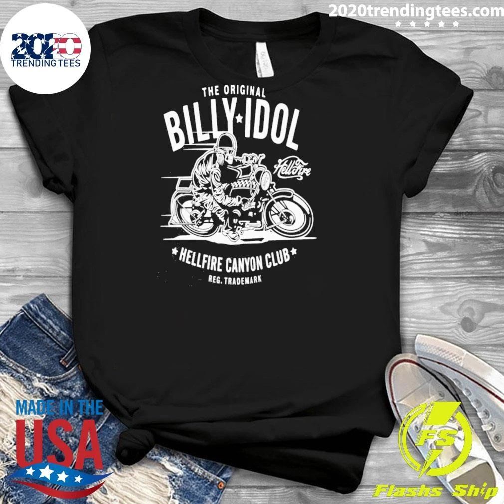 Billy Idol The Original Hellfire Canyon Club Reg Trademark Motor Shirt