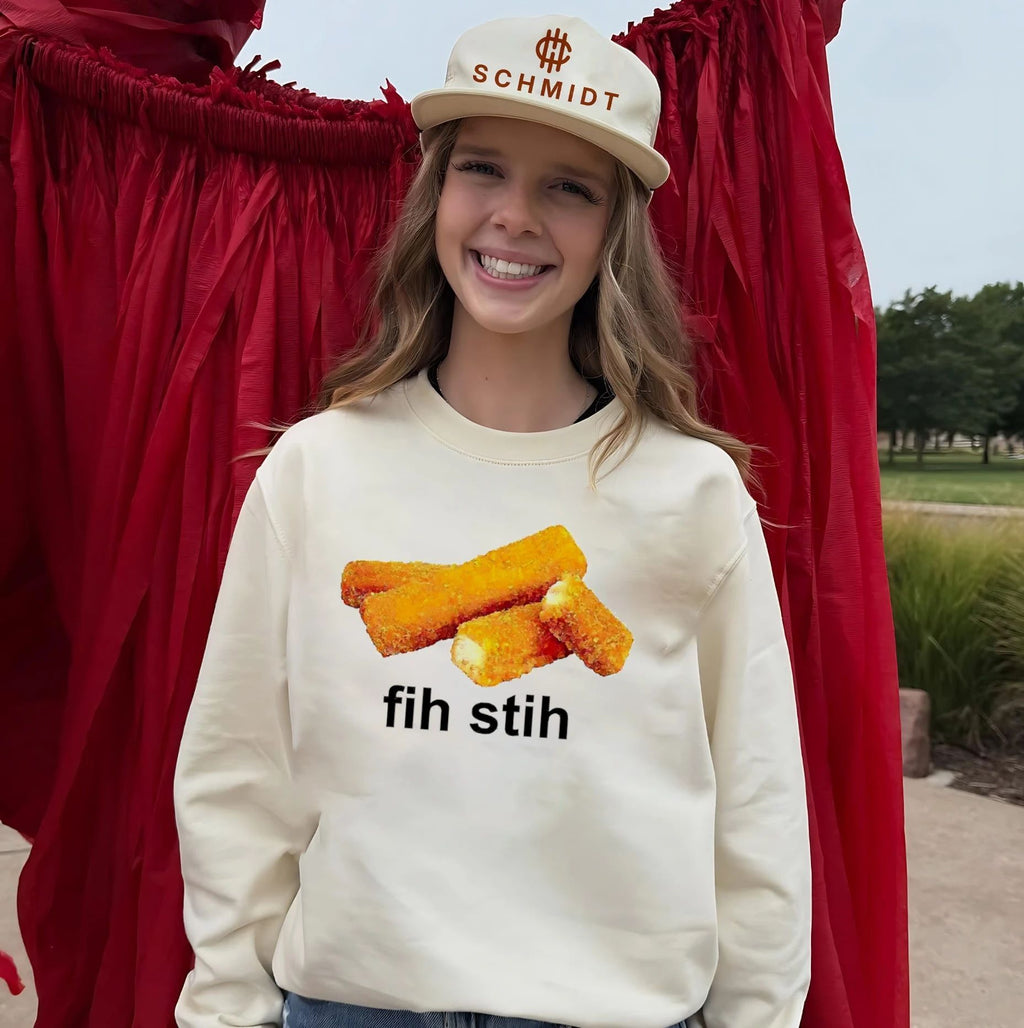 Fih Stih fish sticks funny food silly pun shirt