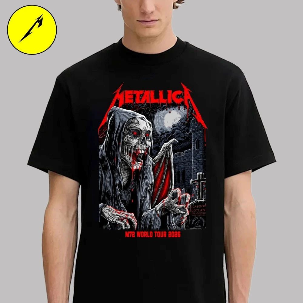 Metallica M72 Glasgow Tour T-Shirt – Exclusive Hampden Park Stadium Apparel June 25 2026 – Art By Landon Armstrong T-Shirt