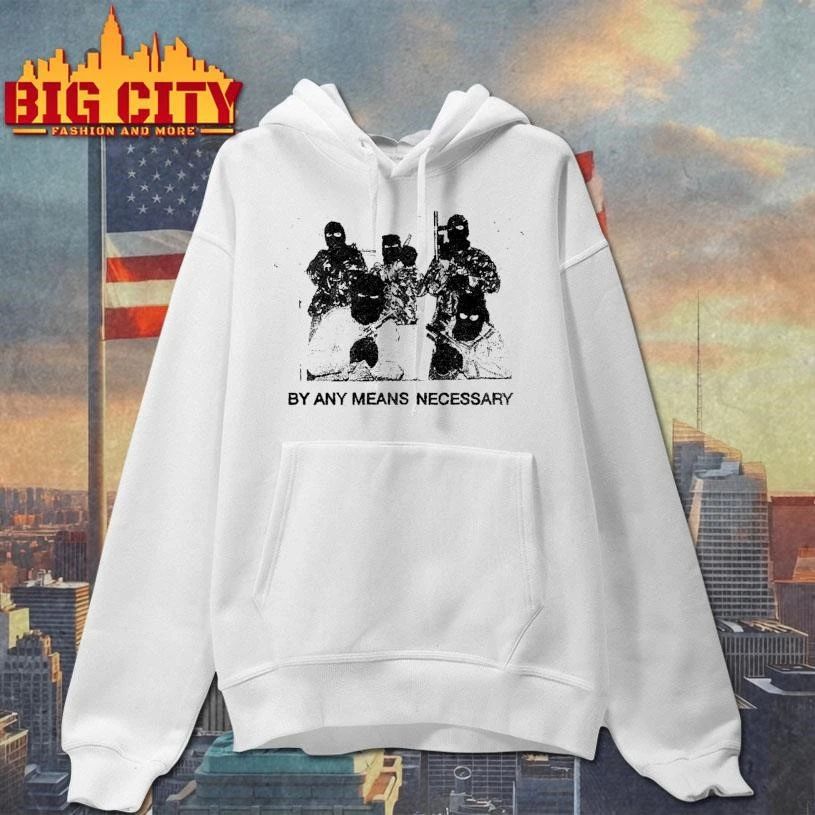 By Any Means Necessary Masked Soldiers Tactical Balaclava Streetwear Shirt
