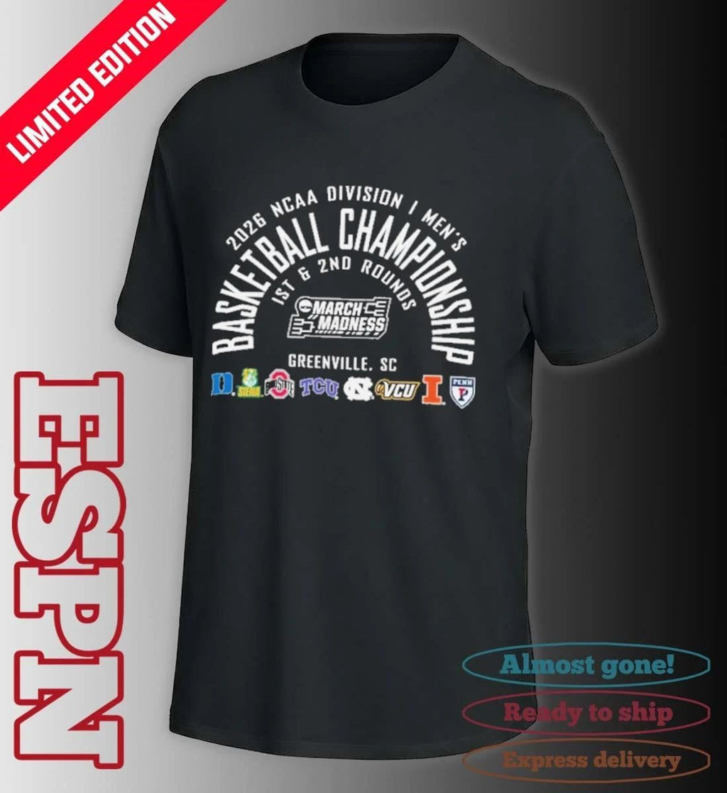 NCAA Men’s Basketball 2026 March Madness Greenville, SC T-Shirt