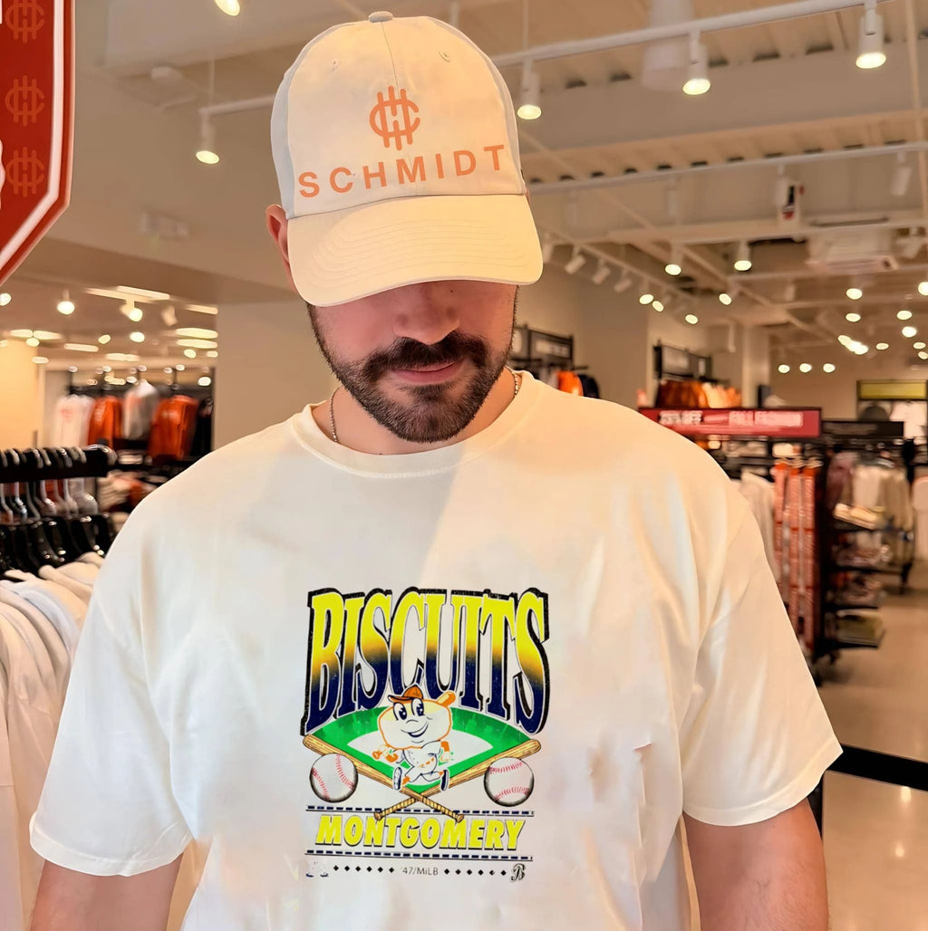 Montgomery Biscuits Straight Shot Two Tone Baseball shirt