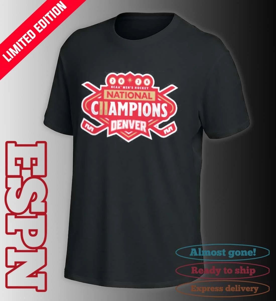 Denver Pioneers 2026 NCAA Frozen Four Men’s Ice Hockey National Champions Logo T-Shirt