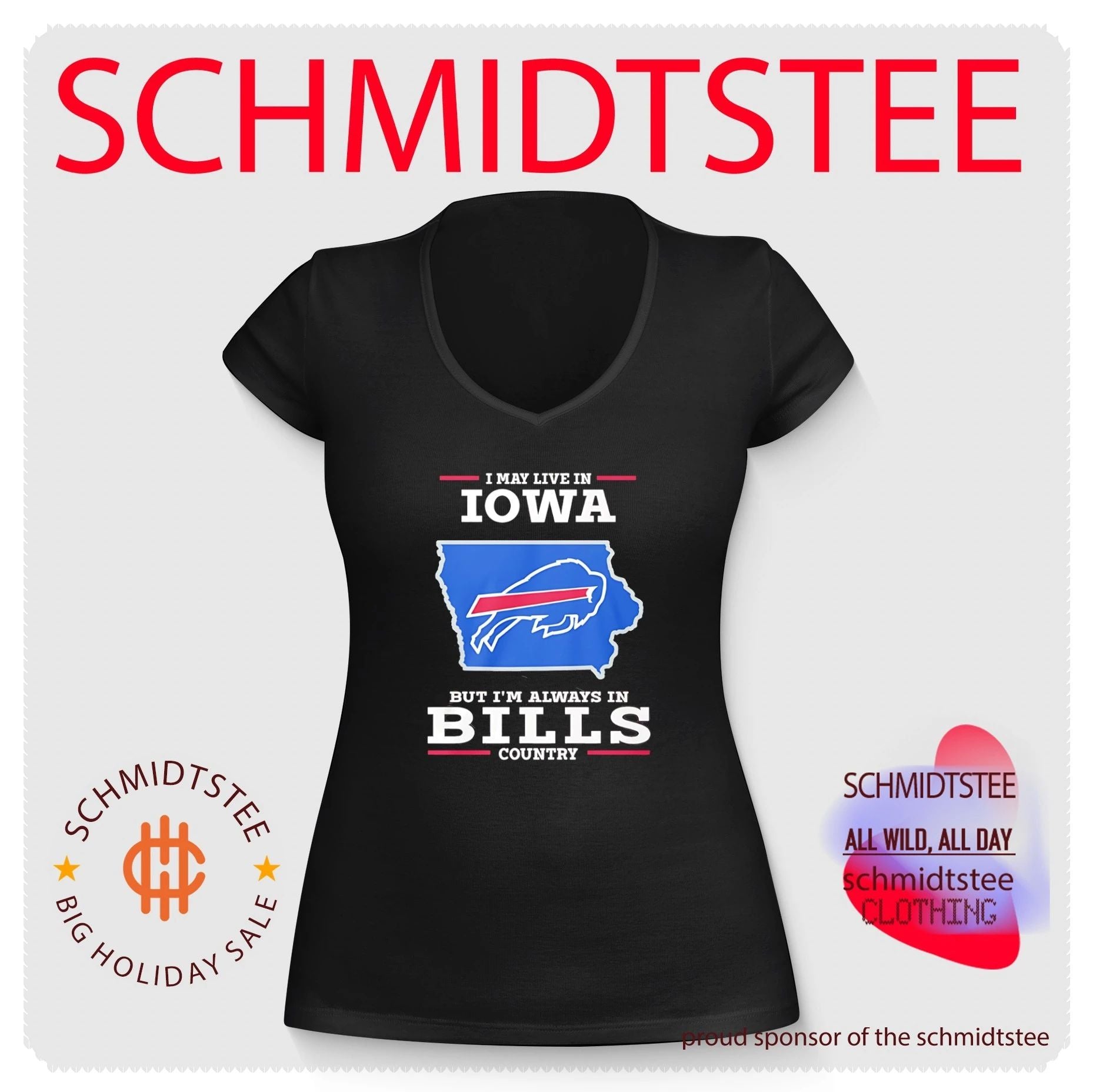 I may live in Iowa but I’m always in Bills country logo shirt