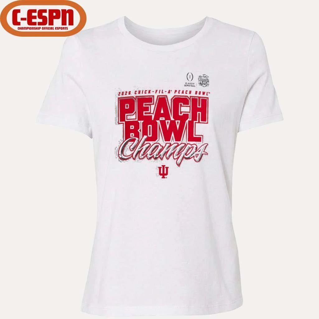 Indiana University Hoosiers Football 2026 Peach Bowl Champions T-Shirt