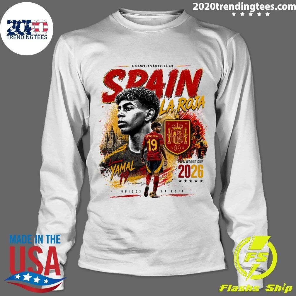 Lamine Yamal Spain La Roja Soccer 2026 World Cup Graphic Tee Shirt