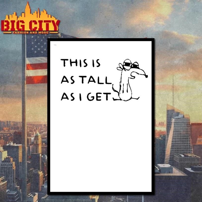 This Is As Tall As I Get Funny Rat Doodle Graphic T shirt