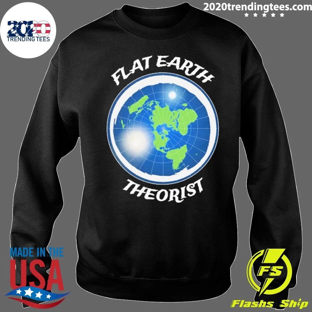 Flat Earth Theorist Ice Wall Graphic Tee Shirt