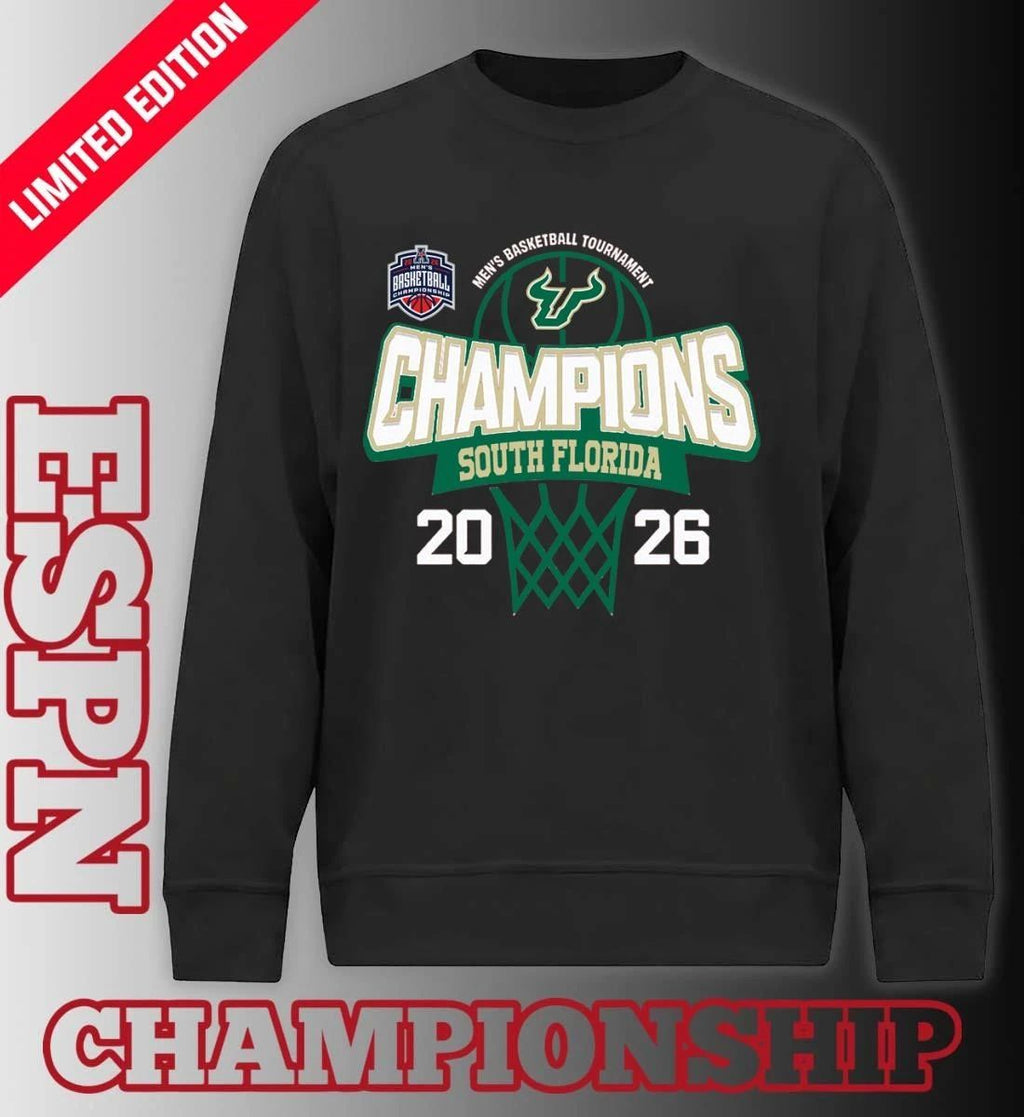 South Florida Bulls 2026 American Conference Men’s Basketball Tournament Champions Shirt