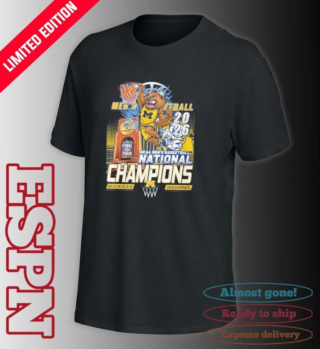 Michigan Wolverines Mascot 2026 NCAA Men’s Basketball National Champions shirt