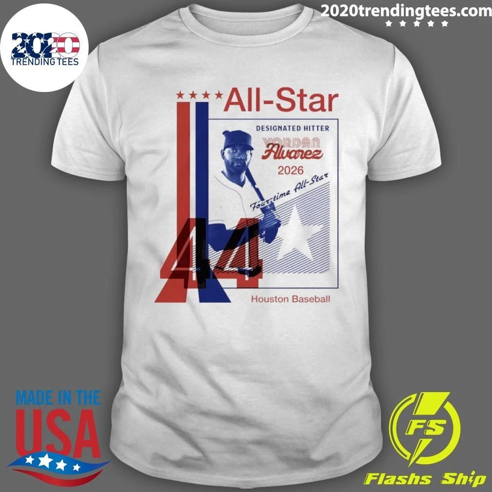 Yordan Alvarez Houston Astros 44 Baseball First Time All-star 2026 Second Base Shirt