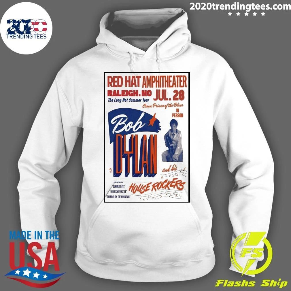 Bob Dylan Red Hat Amphitheater Raleigh Nc July 28 2026 Shirt