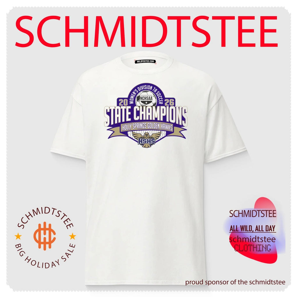 Holly Springs Golden Hawks 2026 NCHSAA Women’s Division 7A Soccer Champions shirt