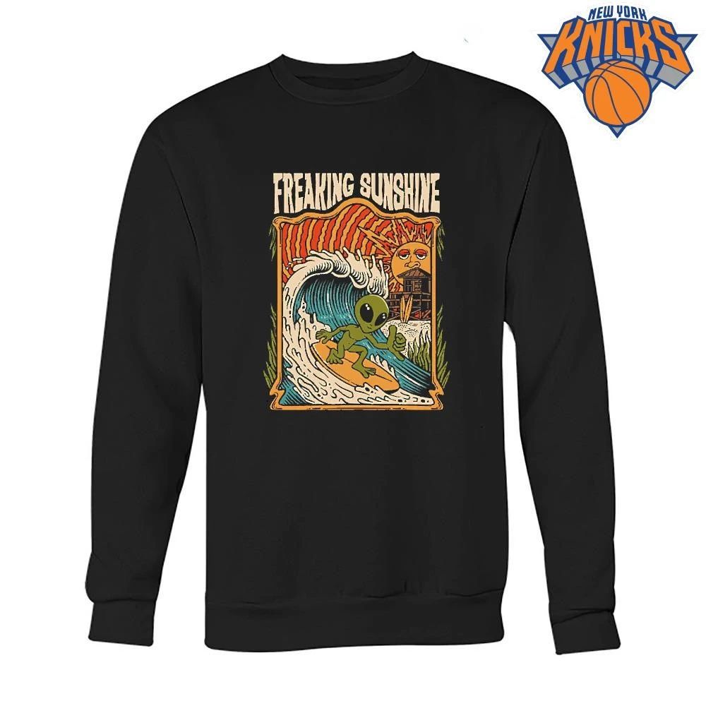 Freaking Sunshine Alien Surfing Psychedelic Retro Waves Shirt