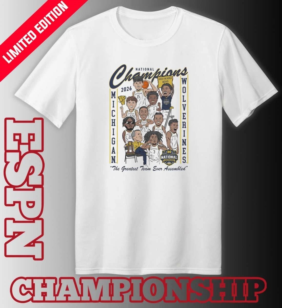 2026 Men’s Basketball National Champions – Cartoon Team Shirt