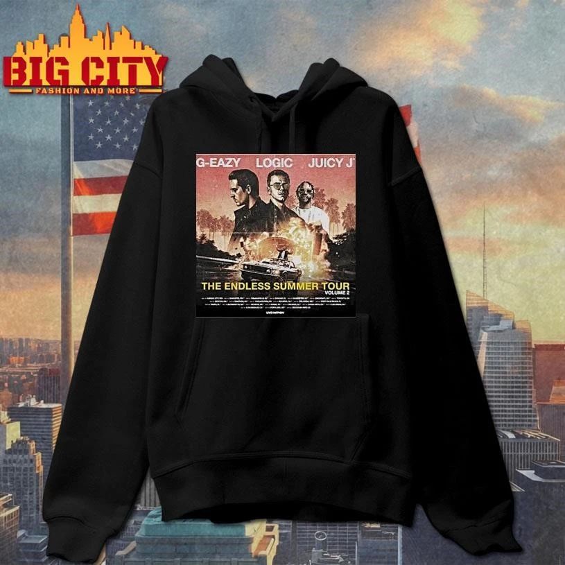 The Endless Summer Tour Part Ii 2026 Logic And G Eazy Cities List Start On Sep 15 In Riverside To On Oct 28 In Moun Shirt